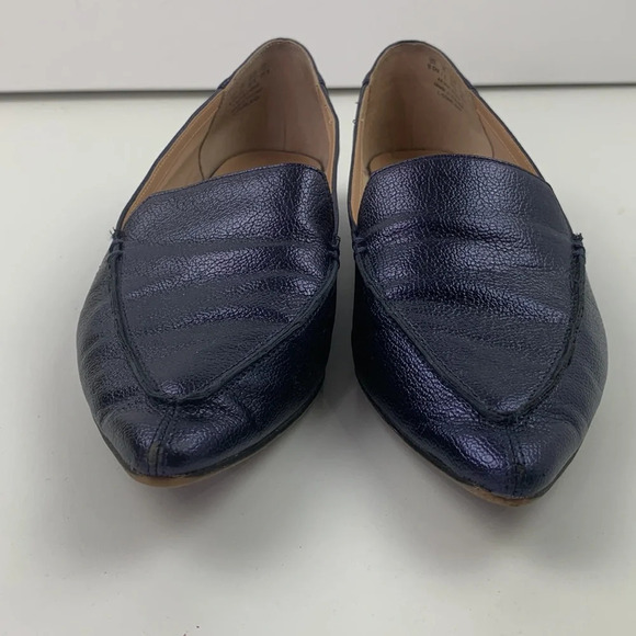 Franco Sarto Metallic Purple Pointed Toe Loafers size 9 ½ - Picture 2 of 11